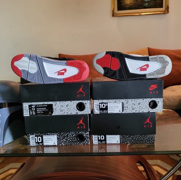 RETRO 4 BREDS AND WHITE CEMENTS SIZE 10.5 2016 main image 6